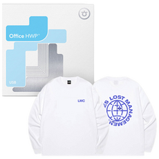 한글과컴퓨터 한컴오피스 2024 한글 기업용 USB 배송형 x LMC 콜라보 한정판 에디션 (롱슬리브), 한글2024기업용 + LMC (롱슬리브_사이즈L)