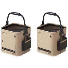 나우바이트 해루질 낚시 두레박 살림통 8L 14L, 2개, 베이지