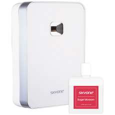 스카이원 방향제 자동 분사기 화이트 + 리필액, 1세트, 210ml, 슈가블러썸