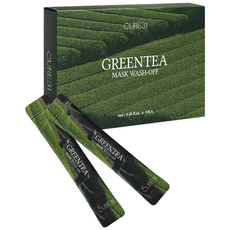 큐어31 그린티 마스크 워시오프 녹차팩 60ml, 1개, 10개입