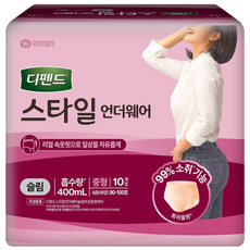 디펜드 여성용 스타일 언더웨어 슬림 성인기저귀, 중형, 10개입, 8개