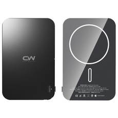 CW 超薄磁吸行動電源 PD快充 Magsafe無線充電 Type C 迷你隨身充, 黑色,5000mAh, 黑色, 5000mAh