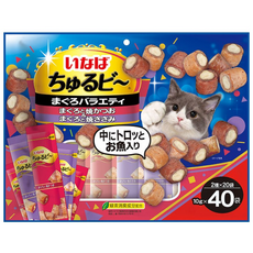 이나바 츄르비 버라이어티 고양이 간식, 참치, 10g, 40개
