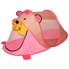꼬마천사 동물 캐릭터 원터치 팝업 놀이 텐트, 핑크 강아지