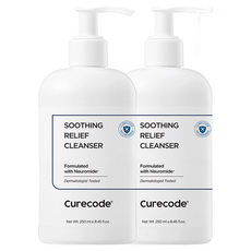 큐어코드 수딩 릴리프 클렌저, 2개, 250ml