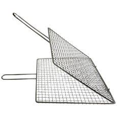 갑도리 석도리 스텐 손잡이 단면 양면 사각석쇠 스텐레스 가정용 업소용 캠핑용, 1개