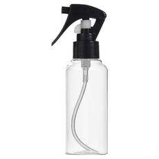 허브스프레이 미니건스프레이(S형) 분무기 100~500ml, 투명용기 검정캡(S형), 100ml, 1개