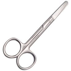 SHUFA 슈파 외과가위 의료용가위 14cm 직선형 끝날 B/B (Operating Scissors Blunt/ Blunt), 1개