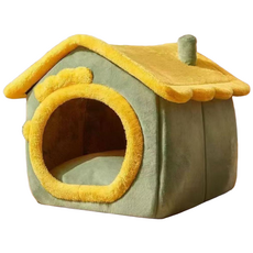 寵物屋型寵物床, 綠色, 1個