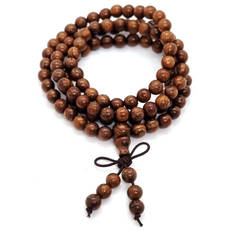 [신비로운 전통] 108염주 천연나무 6mm 108배 염주 재물운 소원성취 삼재 건강운 무사기원 번뇌소멸 기도용 염주 팔찌 불교용품, 금사목, 1개