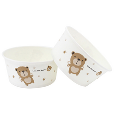 곰돌이 520 종이용기 100개 종이그릇, 100개입, 1개