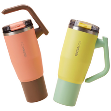 에코베슬 피벗 1200ml 대용량 회전 스윙 핸들 보온보냉 텀블러, 1개, 1.2L, 레몬민트