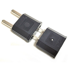 돼지코 어댑터 110v 220v 변환 플러그, 1개, 45mm, 블랙