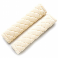 밀튼 솜털 안전벨트 커버 벨벳 안전벨트 쿠션 가드, 2개, 베이지