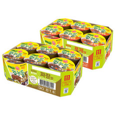 [큐웰엠]오뚜기 컵누들 로제맛 49.8g 6개 + 짜장맛 40.5g 6개, 1개