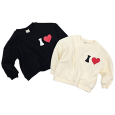 알럽맨투맨 티셔츠 유아동 키즈 여아 남아 긴팔 면티 봄 가을 등원복 하나비