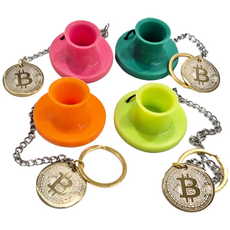 (세트상품) 스컬독 파크골프티 4개 + 티걸이 4개 세트 분실방지 비트코인 티고리 파크골프전용, 1세트, 비트코인 티걸이 4개