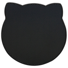 옹이네 반려묘 포켓형 이중 벌집 엠보 화장실 모래 매트, 얼굴벌집(올블랙), 1개