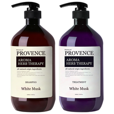 PROVENCE 白麝香洗髮精 1L+護髮素 1L組, 1套