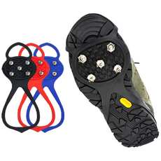 눈길 위를 걷는 가장 안전한 방법 8자형 아이젠 심플한 디자인 강력한 성능 미끄럼 방지 주머니 미포함, S-블랙