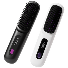 랜턴스 무선 헤어브러쉬 헤어스타일러 빗고데기, 블랙, 블랙
