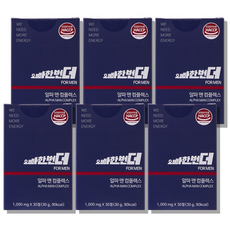 흑야마 알파맨 컴플렉스 오빠한번더 1000mg, 30정, 6개