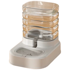 PASTEL PET 寵物現代簡約半自動飲水器, 灰色, 1個