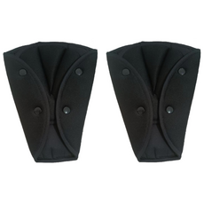 라이트닝웍스 차량용 삼각 매쉬 위치조절 안전벨트 커버 패드, 2개, 블랙