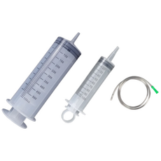 에덴표 공업용주사기 대형주사기 투명 실리콘 호스 어댑터 포함, 1개