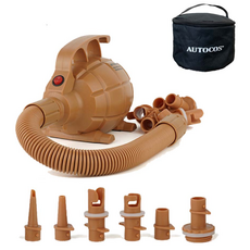 오토코스 수류탄 전동 휴대용 에어펌프 + 보관가방 2.5m 6종노즐, 혼합색상, 1개