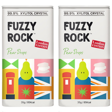 Fuzzy Rock 木糖醇水晶糖 水梨口味, 2罐, 35g