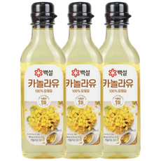 백설 카놀라유 500ml 벌크(소비기한 2026년12월~2027년1월), 3개