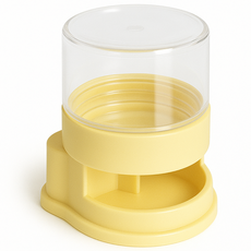 두렙 파충류 자동급수기 대사이즈 크레물그릇, 1개, 파스텔 옐로우