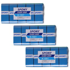 스포니 배드민턴 테니스 소프트핏 오버그립 테이프 10P, 블루, 3개