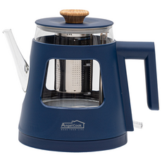엔젤쿡 미니멀 유리 포트 1L 내열 전기주전자 전기포트 티포트, ACPOT-1100NV(네이비)
