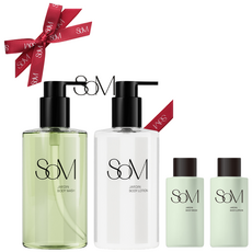 [공식] [선물세트포장] SOM 퍼퓸바디 스페셜 세트 (바디워시 310g+60g 바디로션 300g+55g)+(증정)체험용 시트런3종 2개+쇼핑백, 자딘(그린 우디), 1개