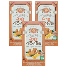 홀베리 그대로 짜낸 유기농 레몬 생강즙 14p, 210g, 3개