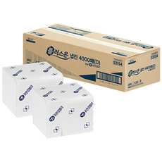 유한킴벌리 플러스온 냅킨 무형광 20밴드, 4000매, 1세트, 화이트