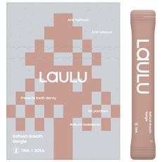 라울루 휴대용 무알콜 구강청결 스틱가글, 30개, 11ml