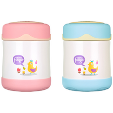 푸고 베이직 유아용 푸드자 B-3000K (290ml) 죽통 이유식용기, 파스텔블루, 290ml