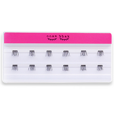 깜빡 인조 속눈썹 9mm, Deep Pink Black 3기둥, 1개