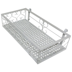 MK 창틀 화분걸이대 직각형 (60X20) 창틀고리 1cm, 화이트, 1단