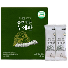 누에환 HACCP인증 국내산 뽕잎먹은누에환 간편한 스틱 오엠오, 1개, 90g