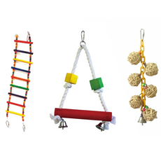 리프패럿 코뉴어 퀘이커 앵무새 장난감 3종 세트 4, 1세트