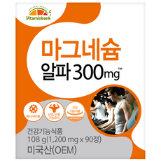 비타민뱅크 마그네슘 300mg, 90정, 1개