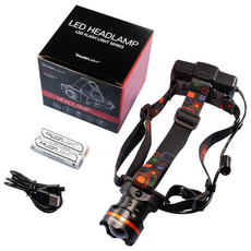 팔콘라이트 FL-2137PLUS USB충전식 LED헤드랜턴, 세트(배터리포함), 1개