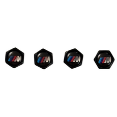 BMW 에어벨브 타이어 밸브캡 에어캡 구찌캡, M 블랙, 4개