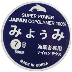 낚시줄#미요우미 경심줄 3호부터24호까지, 투명, 1개, 7호