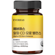 에버하스 알파CD 모로 밸런스 식약청인증 HACCP, 1개, 60정