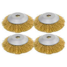 툴레보 녹제거 와이어 휠 철 반컵 브러쉬 115X16mm 4.5인치, 4개